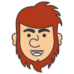 leprechaun avatar character icon vector illustration design