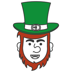 leprechaun avatar character icon vector illustration design