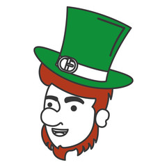 leprechaun avatar character icon vector illustration design