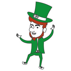 leprechaun avatar character icon vector illustration design