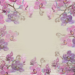 Fototapeta premium Orchid branches background