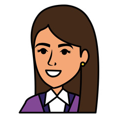 beautiful businesswoman avatar character vector illustration design
