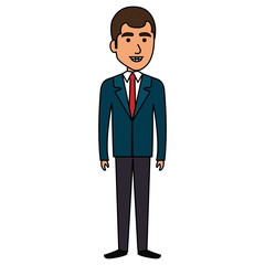 elegant businessman avatar character vector illustration design