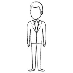 elegant businessman avatar character vector illustration design