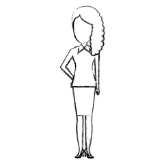 beautiful businesswoman avatar character vector illustration design
