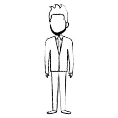 elegant businessman avatar character vector illustration design