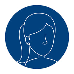 beautiful woman shirtless avatar character vector illustration design