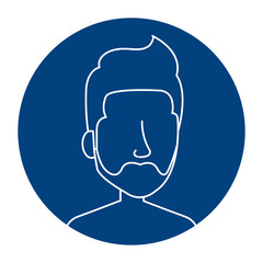 young man shirtless avatar character vector illustration design