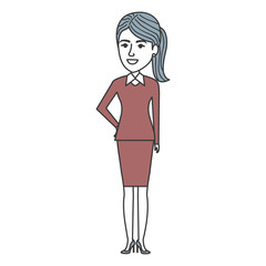 beautiful businesswoman avatar character vector illustration design