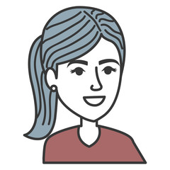 beautiful businesswoman avatar character vector illustration design