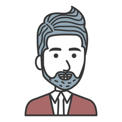 elegant businessman avatar character vector illustration design