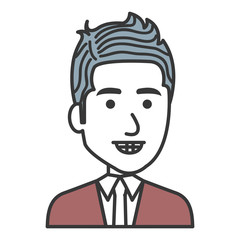 elegant businessman avatar character vector illustration design