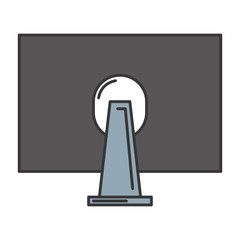 Back of monitor icon vector illustration design