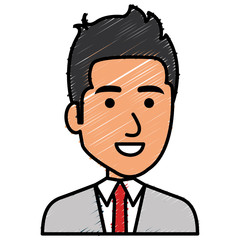 elegant businessman avatar character vector illustration design