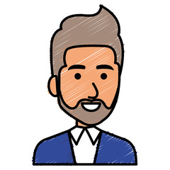 elegant businessman avatar character vector illustration design