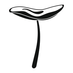 Freckle mushroom black simple silhouette icon vector illustration for design and web isolated