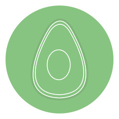 avocado half fresh isolated icon vector illustration design