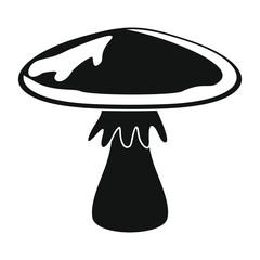 Mushroom black simple silhouette icon vector illustration for design and web isolated on white