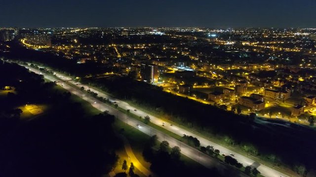 Chicago at night Hyde Park 4k