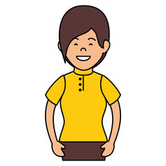 beautiful businesswoman avatar character vector illustration design