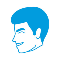 happy man wedding groom face profile vector illustration