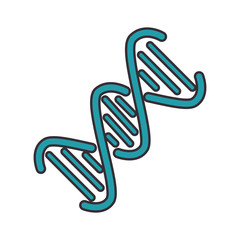 DNA chain icon over white background vector illustration