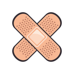 adhesive bandages icon over white background vector illustration