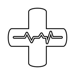 medical symbol icon over white background vector illustration