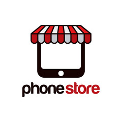 Phone Store logo template designs vector illustration