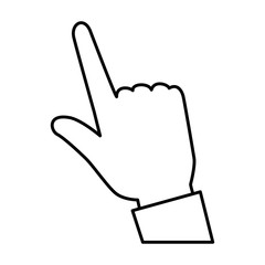 hand pointing icon over white background vector illustration