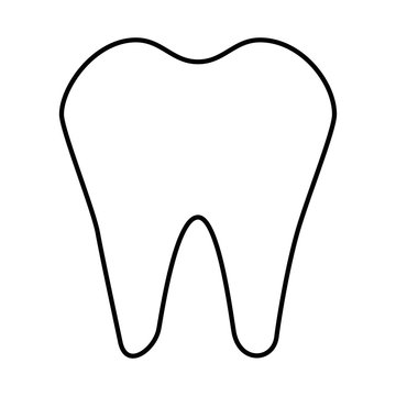 tooth icon over white background vector illustration