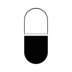 medicine pill icon over white background vector illustration