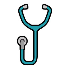 stethoscope icon over white background vector illustration