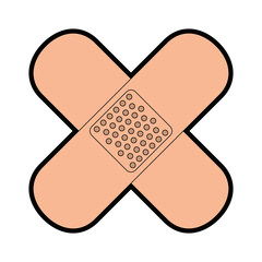 adhesive bandages icon over white background vector illustration