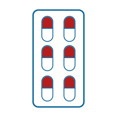 medicine pills icon over white background vector illustration