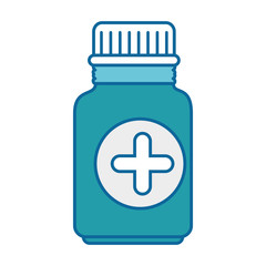 medicine bottle icon over white background vector illustration
