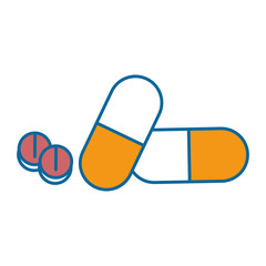 medicine pills icon over white background vector illustration