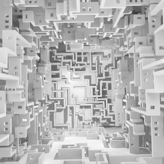 White Walls Empty Maze Surreal