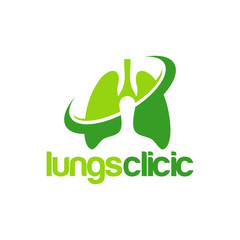 Lungs Clinic Logo template designs, Lungs Care logo designs vector illustration