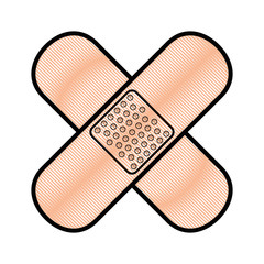 adhesive bandages icon over white background vector illustration