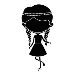 girl wearing casual clothes icon over white background vector illustration