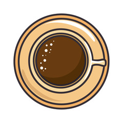coffee mug icon over white background vector illustration