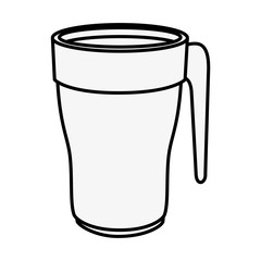 coffee drink icon over white background vector illustration