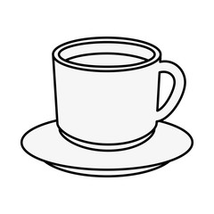 coffee mug icon over white background vector illustration