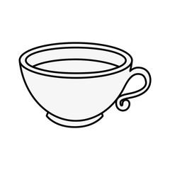 coffee mug icon over white background vector illustration