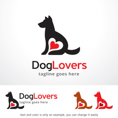 Dog Lovers Logo Template Design Vector, Emblem, Design Concept, Creative Symbol, Icon