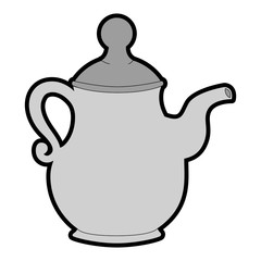 coffee pot icon over white background vector illustration