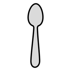 spoon icon over white background vector illustration