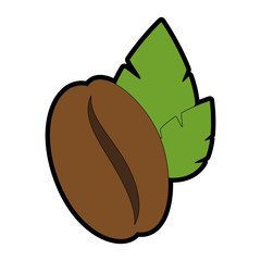 coffee bean icon over white background vector illustration