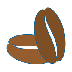 coffee bean icon over white background vector illustration